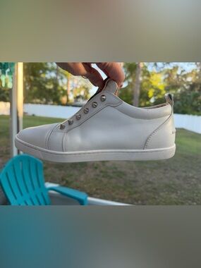 Christian Louboutin AUTHENTICATED Fique A Vontade Leather Sneakers Spikes EU 40